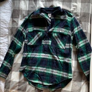 J Crew quarter zip flannel